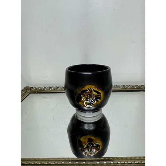 Vintage Japanese Pottery Sake Cup with Unique Fish Design, Signed SPAIN - Picture 7 of 7